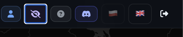 Private Mode off — eye-slash icon